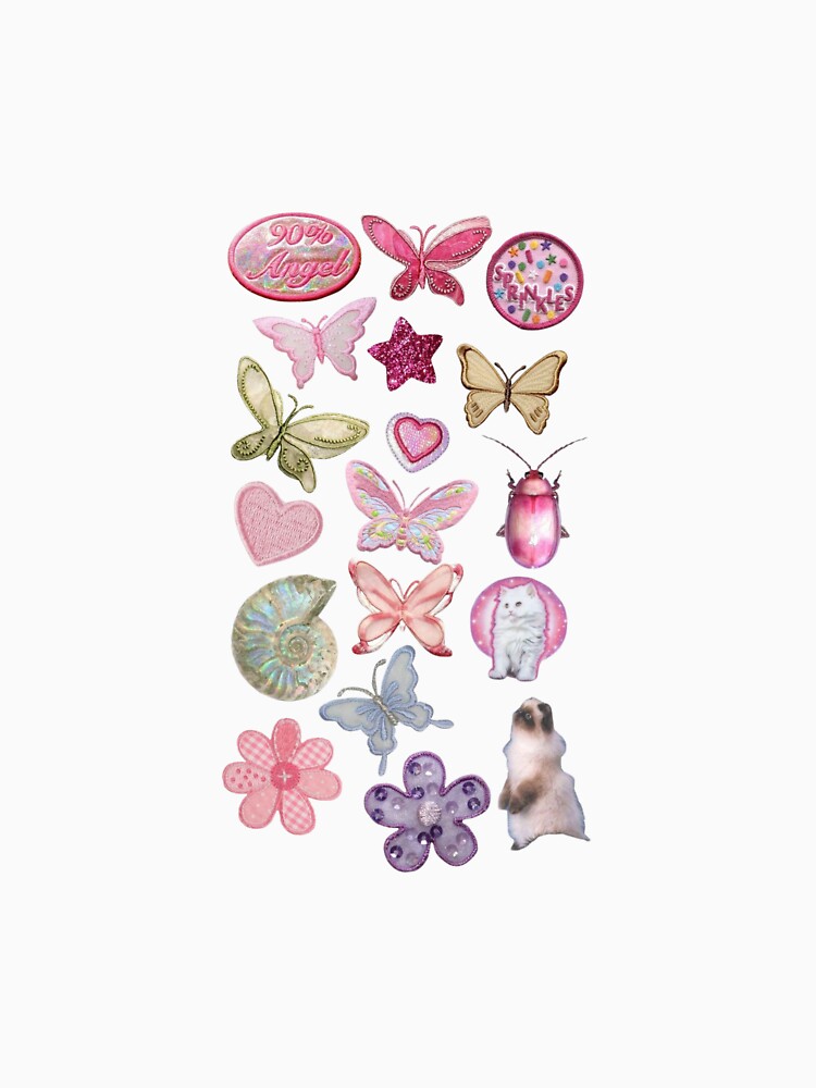 Soft Fairycore Butterfly Collage by faerievintage T-Shirts, Hoodie, Sweatshirt | BlankRebels.com (Image 3)