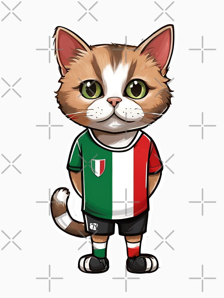 ITALY Sports Team: a Cat wearing colours of Italian Flag D01 by PerfectDay2Play