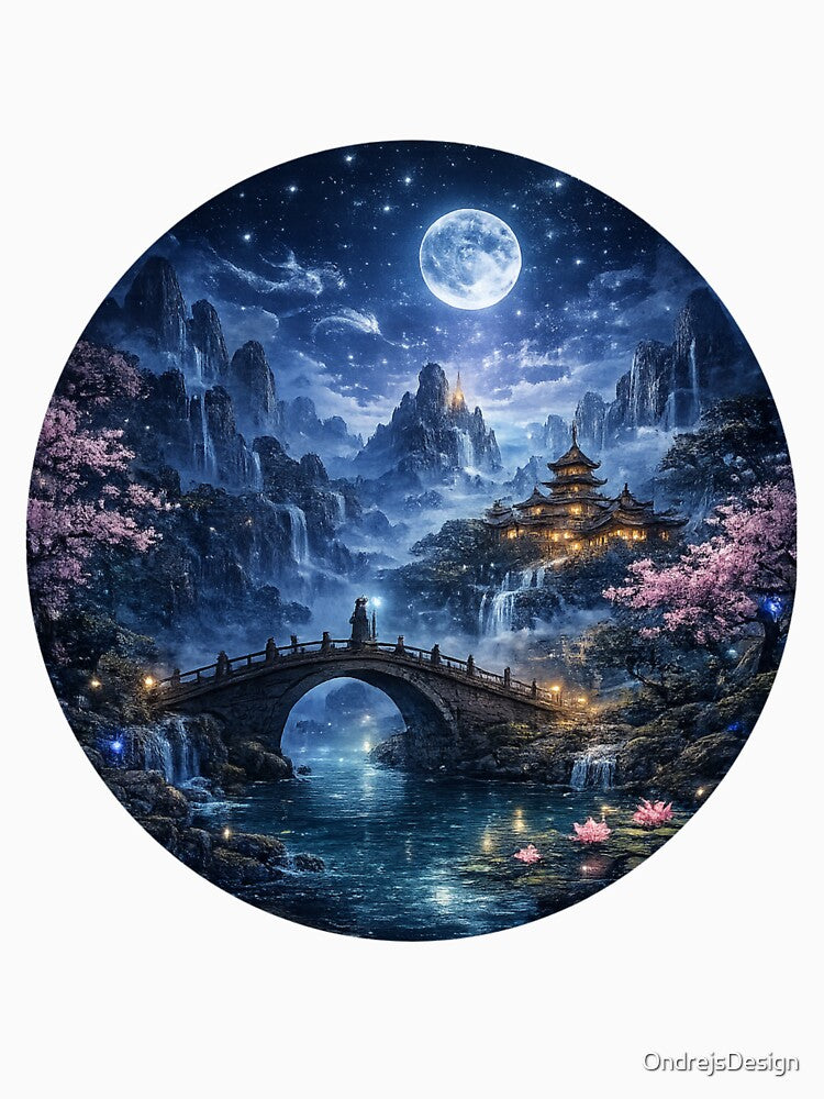 Moonlight Mystic Realm – Night Fantasy Circle Art by OndrejsDesign T-Shirts, Hoodie, Sweatshirt | BlankRebels.com (Image 3)