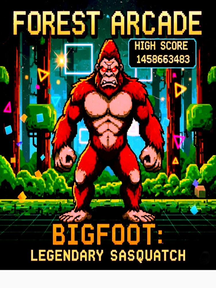 Retro,Bigfoot,Forest,Arcade by CyberdogStudios T-Shirts, Hoodie, Sweatshirt | BlankRebels.com (Image 2)