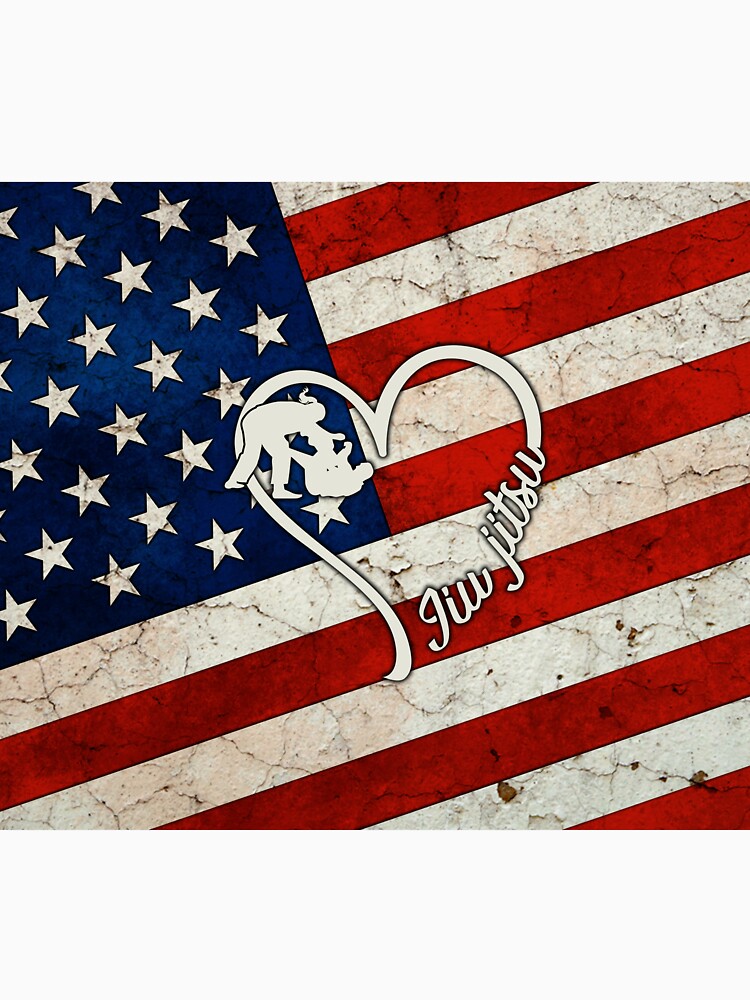 Full American Flag Heart Jiu Jitsu by SweetTea4U