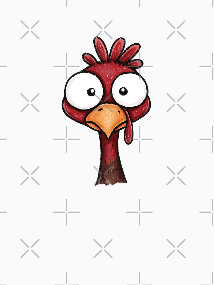 Funny Red Turkey Face Wide Eyes Cartoon by 1707warehouse T-Shirts, Hoodie, Sweatshirt | BlankRebels.com (Image 3)