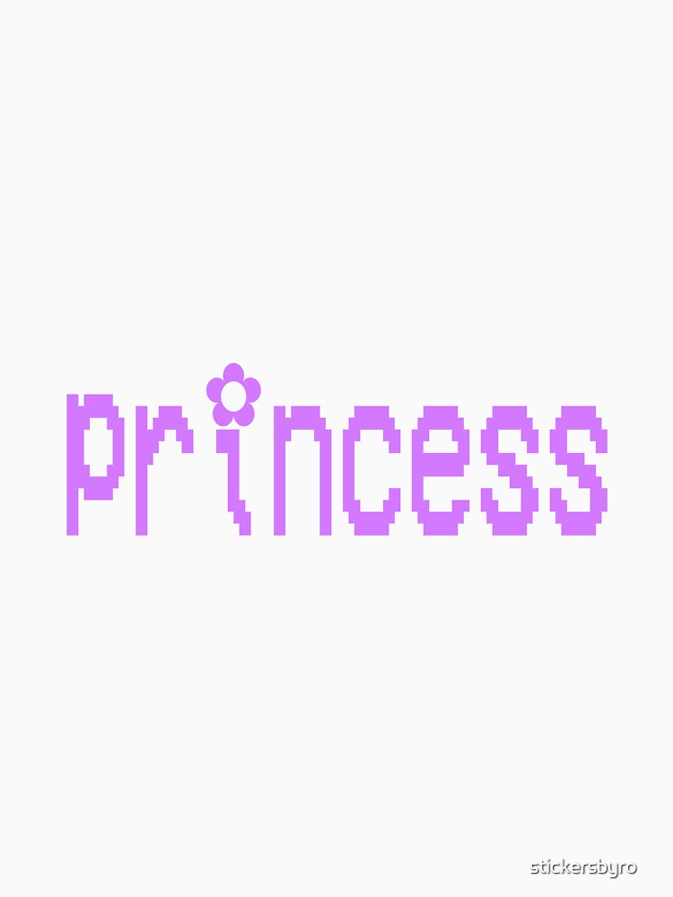 y2k purple video game "princess" text by stickersbyro ☆ T-Shirts, Hoodie, Sweatshirt | BlankRebels.com (Image 3)