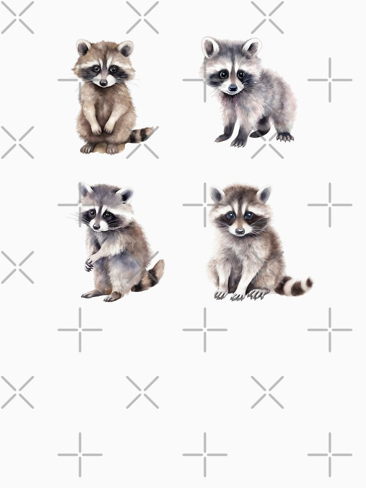 Cute Watercolor Baby Raccoons by TheAnimalZ00 T-Shirts, Hoodie, Sweatshirt | BlankRebels.com (Image 3)