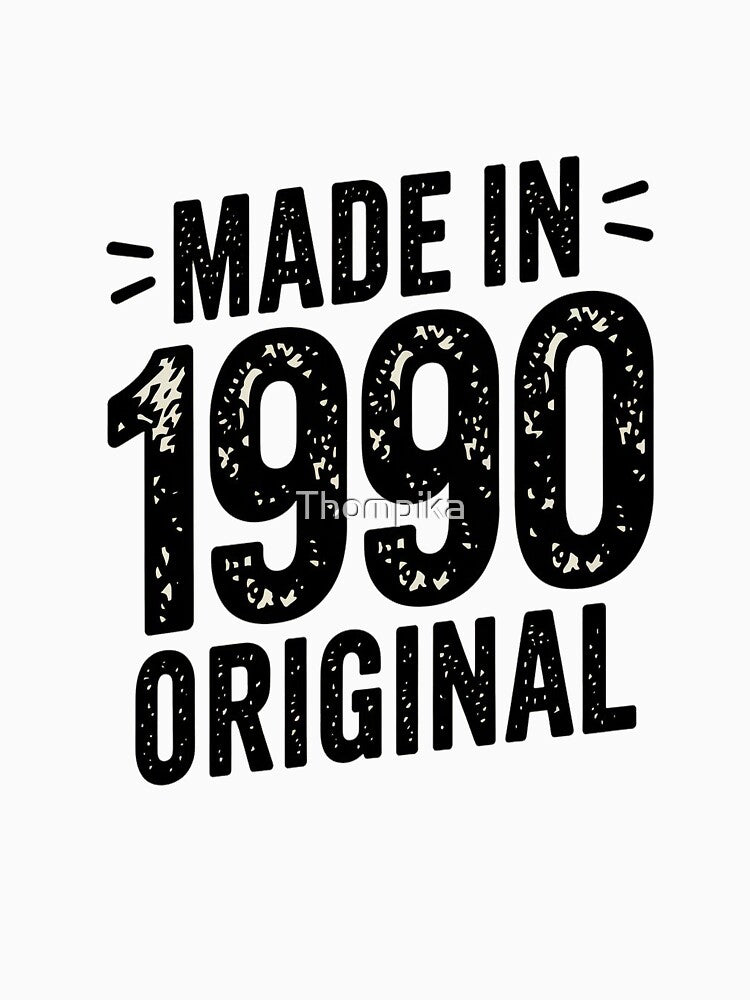Made in 1990 – 100% Original Retro Badge by Thompika T-Shirts, Hoodie, Sweatshirt | BlankRebels.com (Image 3)