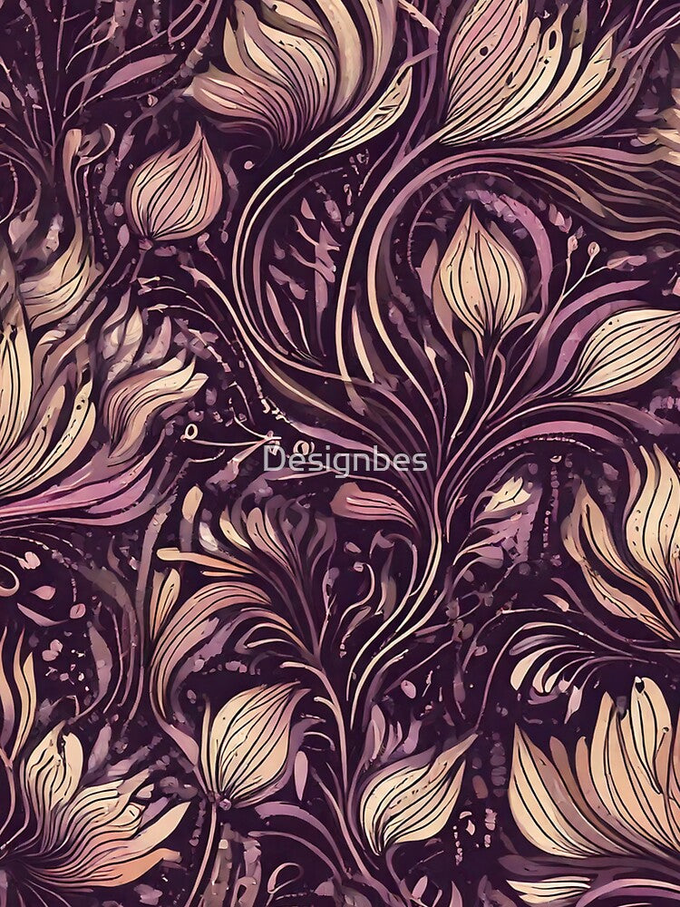 Abstract florals curling stems pattern by Designbes T-Shirts, Hoodie, Sweatshirt | BlankRebels.com (Image 3)