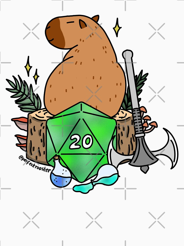 Capybara DnD Critical Hit by perfectrooster T-Shirts, Hoodie, Sweatshirt | BlankRebels.com (Image 3)