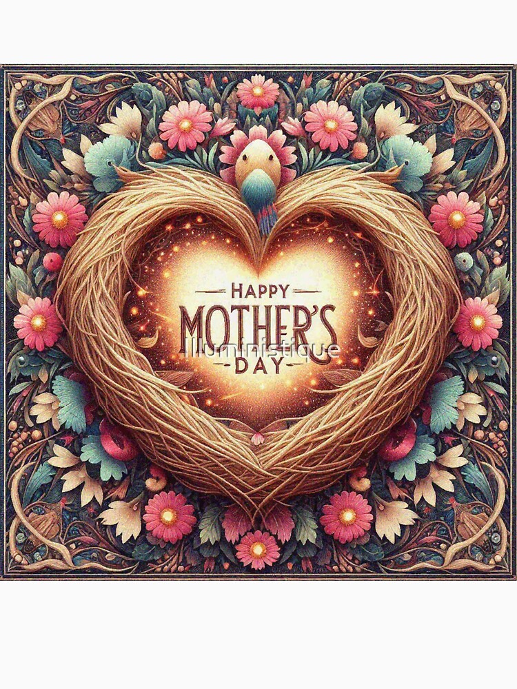 Shape Heart Nest Happy Mothers Day by Illuministique T-Shirts, Hoodie, Sweatshirt | BlankRebels.com (Image 3)