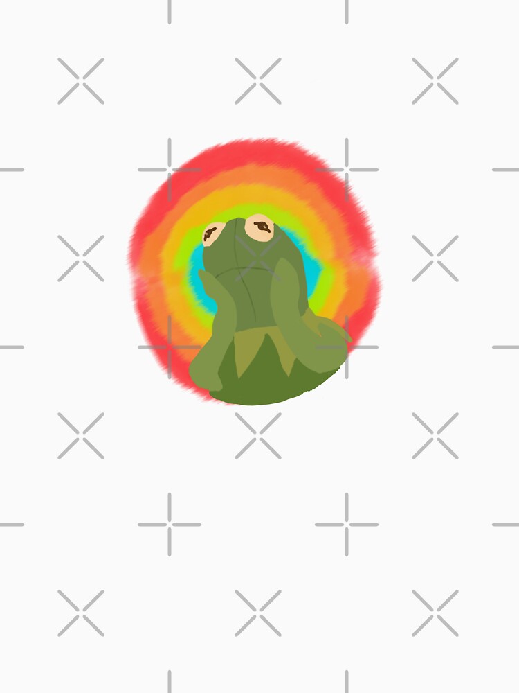 Kermit the Frog with rainbow by pinkc0w T-Shirts, Hoodie, Sweatshirt | BlankRebels.com (Image 3)