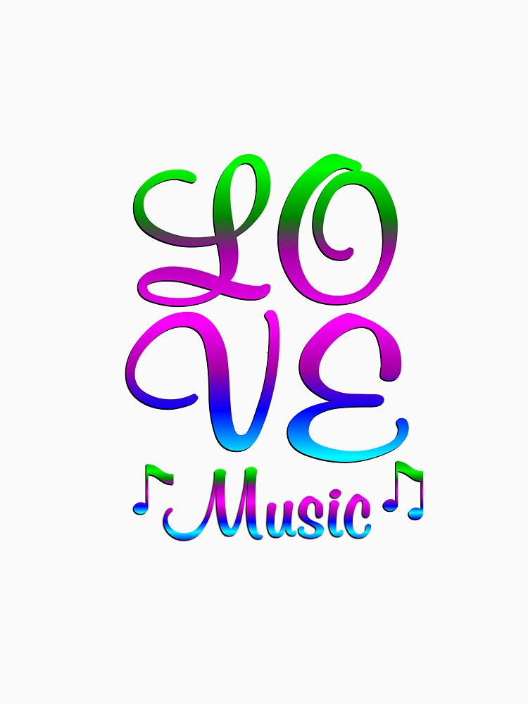 LOVE Music by CoolDoodles T-Shirts, Hoodie, Sweatshirt | BlankRebels.com (Image 3)
