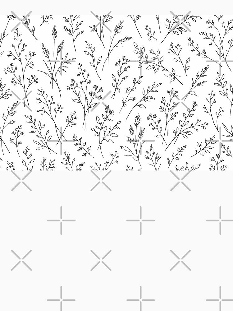 Seamless Forest Herbs Botanical Line Art Pattern by Fernova T-Shirts, Hoodie, Sweatshirt | BlankRebels.com (Image 3)