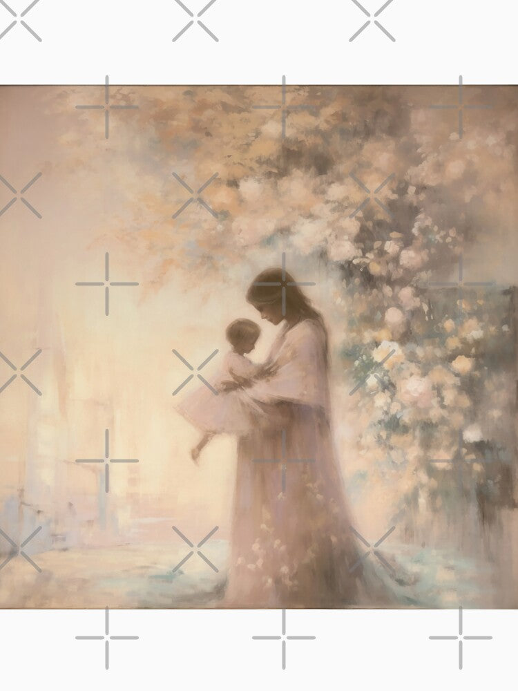 Coquette aesthetic vintage painting of a mom and child by Coquette Art T-Shirts, Hoodie, Sweatshirt (Image 3)