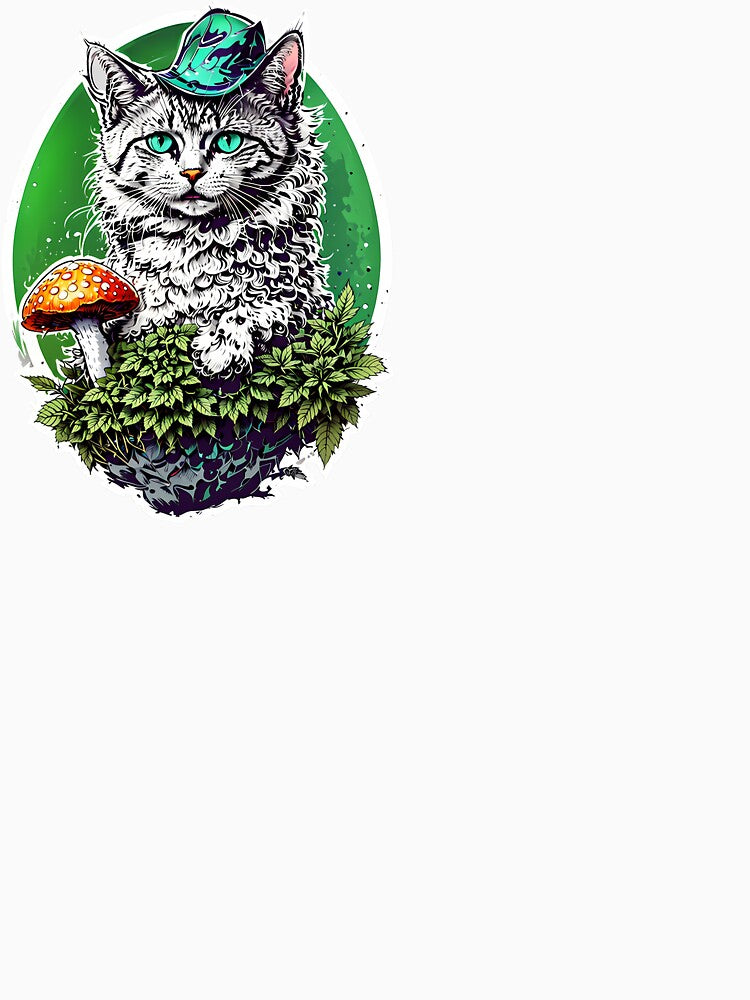St Patty's Kitten cat, green eyes, mushroom cap by wojysmokes T-Shirts, Hoodie, Sweatshirt | BlankRebels.com (Image 3)