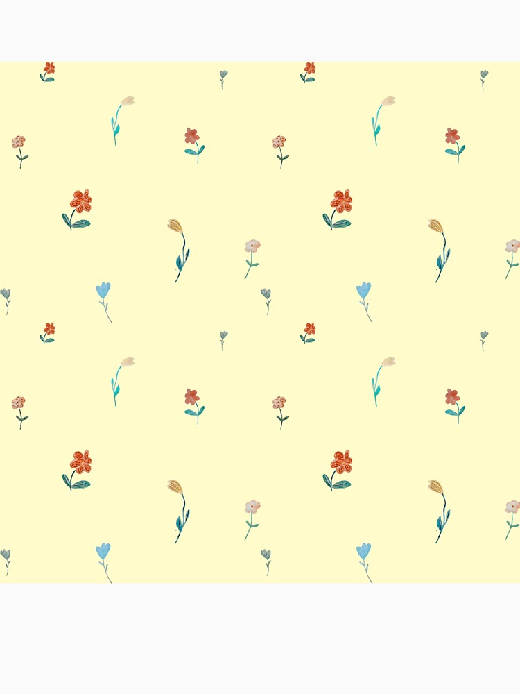 Flowers Sketch Flora Seamless Pattern Watercolor Yellow Yana Mustafina Boho Soulful T-Shirts, Hoodie, Sweatshirt