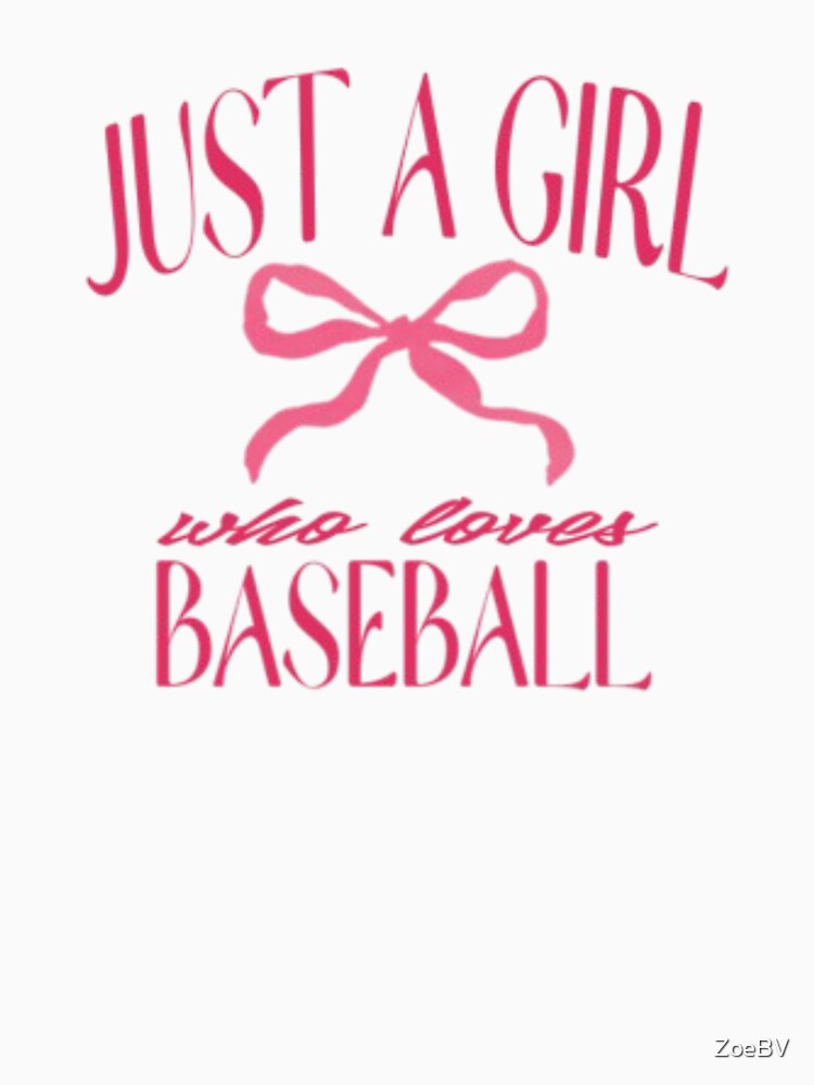Just A Girl Who Loves Baseball - Cute aesthetic baseball lover design by ZoeBV T-Shirts, Hoodie, Sweatshirt (Image 3)