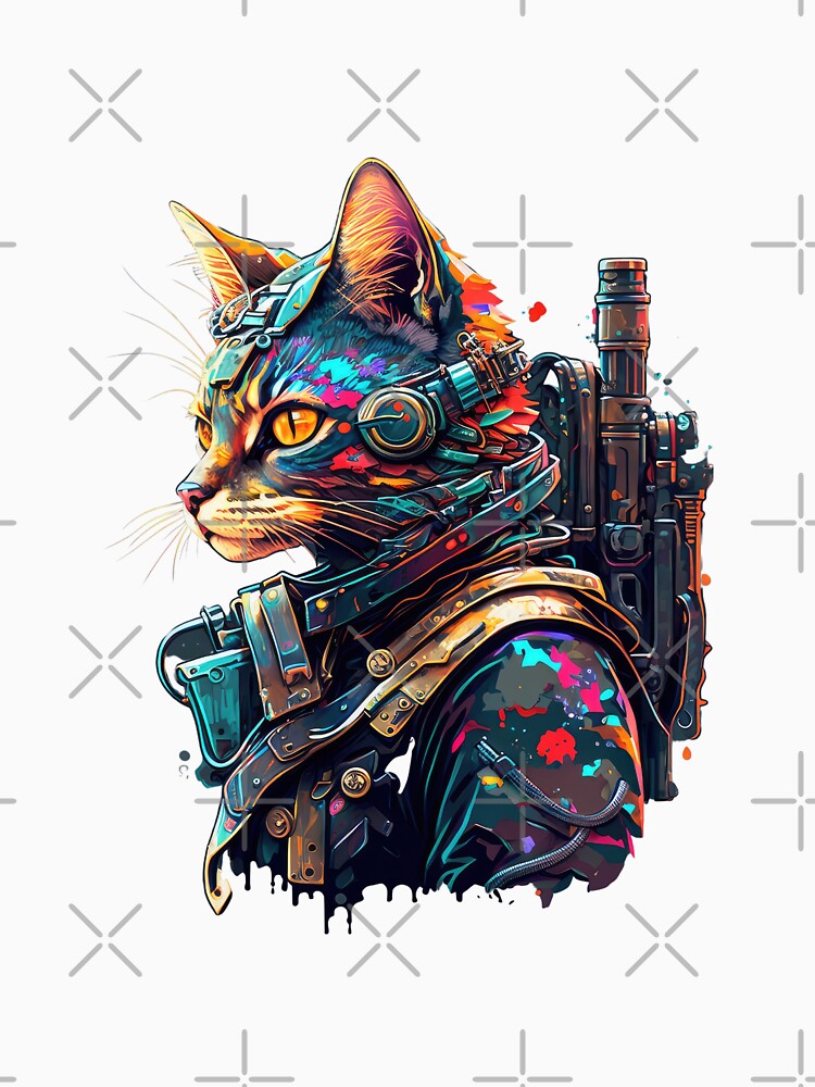 Cyberpunk Cat by Rachel-Y T-Shirts, Hoodie, Sweatshirt | BlankRebels.com (Image 3)