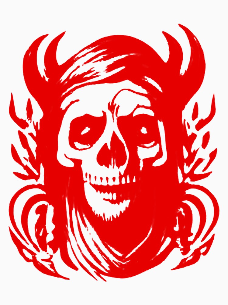 Red Horned Demon Skull by margaridroso T-Shirts, Hoodie, Sweatshirt | BlankRebels.com (Image 3)