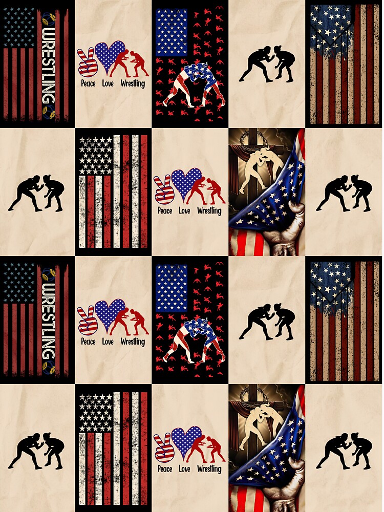 Wrestling Vintage American Flag Plaid by HarrioBend T-Shirts, Hoodie, Sweatshirt | BlankRebels.com (Image 3)