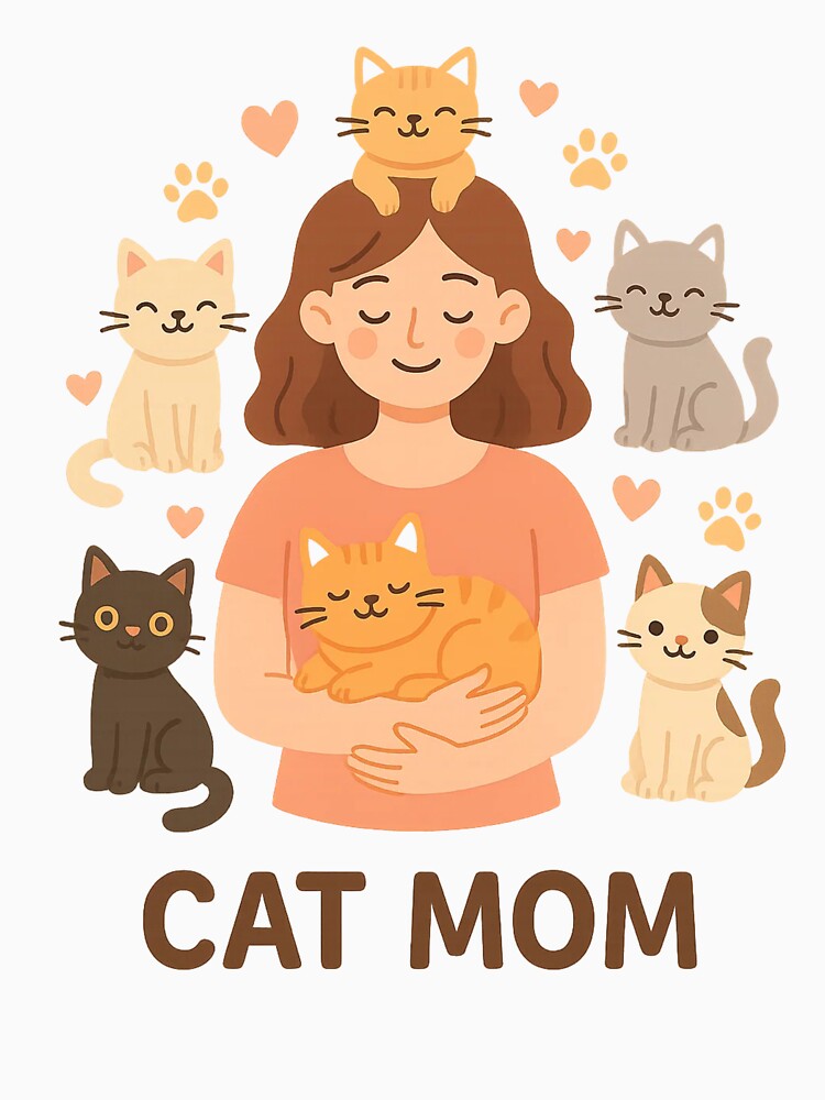 Cat Mom Heart Squad – cute multi-cat t-shirt for women by PurfectAttitude Hoodie, Sweatshirt | BlankRebels.com (Image 3)
