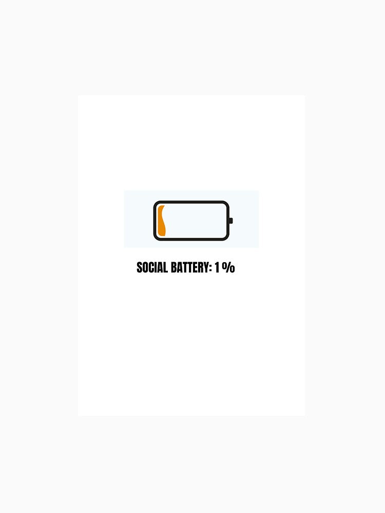 Social Battery 1% Low Energy Vibes by Susan-Naz T-Shirts, Hoodie, Sweatshirt | BlankRebels.com (Image 3)