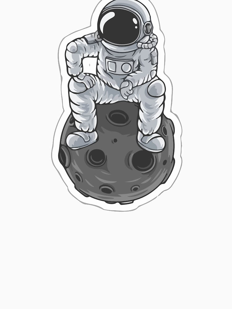 Thinking On the Moon Illustration by CartheArtwork T-Shirts, Hoodie, Sweatshirt | BlankRebels.com (Image 3)