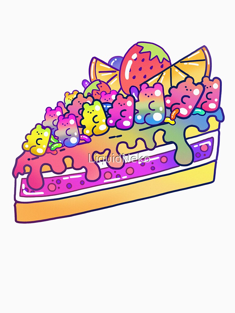 Cute Kawaii Jelly Bear Cake Slice T-Shirts, Hoodie, Sweatshirt