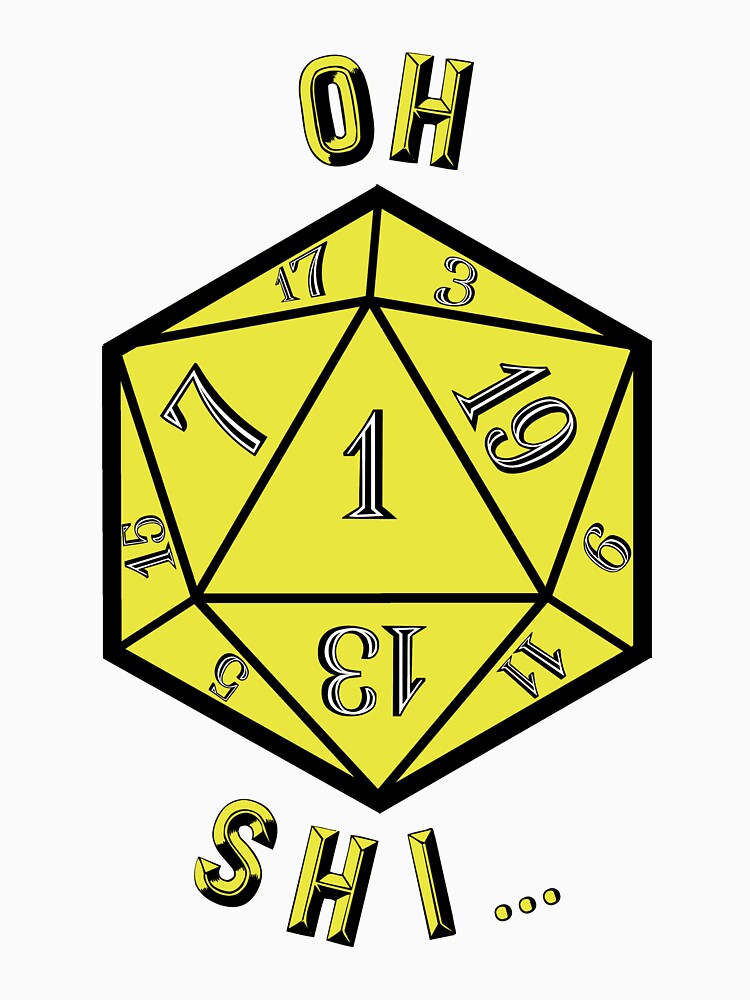 Critical Fail Dungeons and Dragons D20 Dice Yellow by Geek-Shack T-Shirts, Hoodie, Sweatshirt | BlankRebels.com (Image 3)