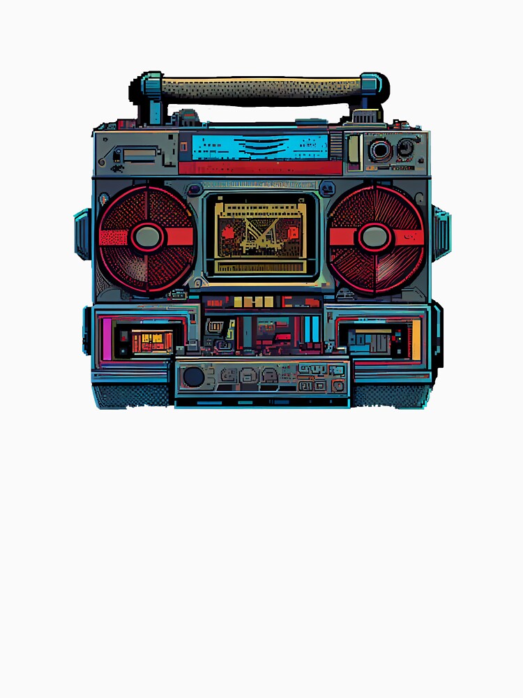 Colorful Retro radio by Pixelarium T-Shirts, Hoodie, Sweatshirt | BlankRebels.com (Image 3)