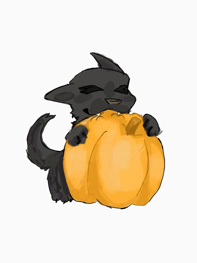 Cat eating pumpkin by QuinyCat T-Shirts, Hoodie, Sweatshirt | BlankRebels.com (Image 3)