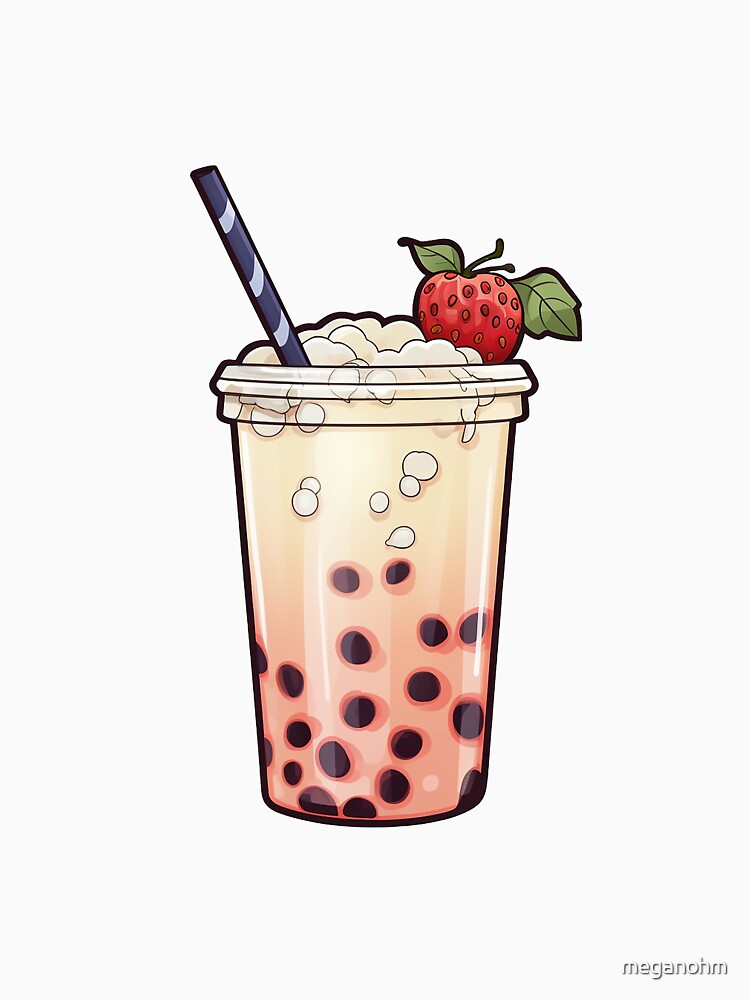Strawberrry Bubble Tea by meganohm T-Shirts, Hoodie, Sweatshirt | BlankRebels.com (Image 3)