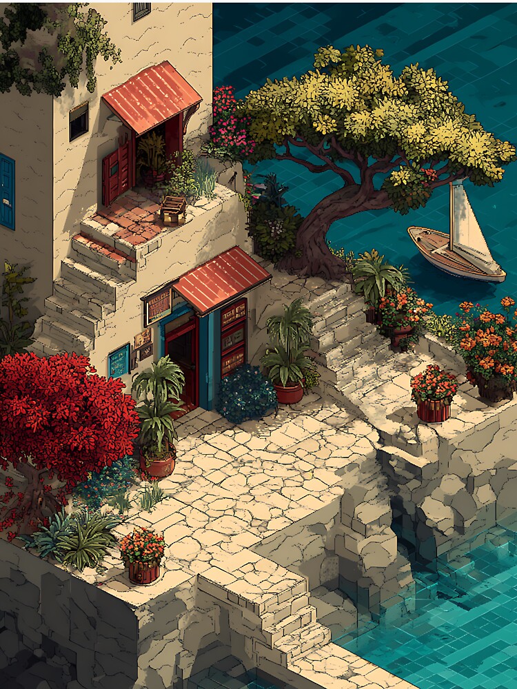 Minimal Isometric Pixel Art by bapupa