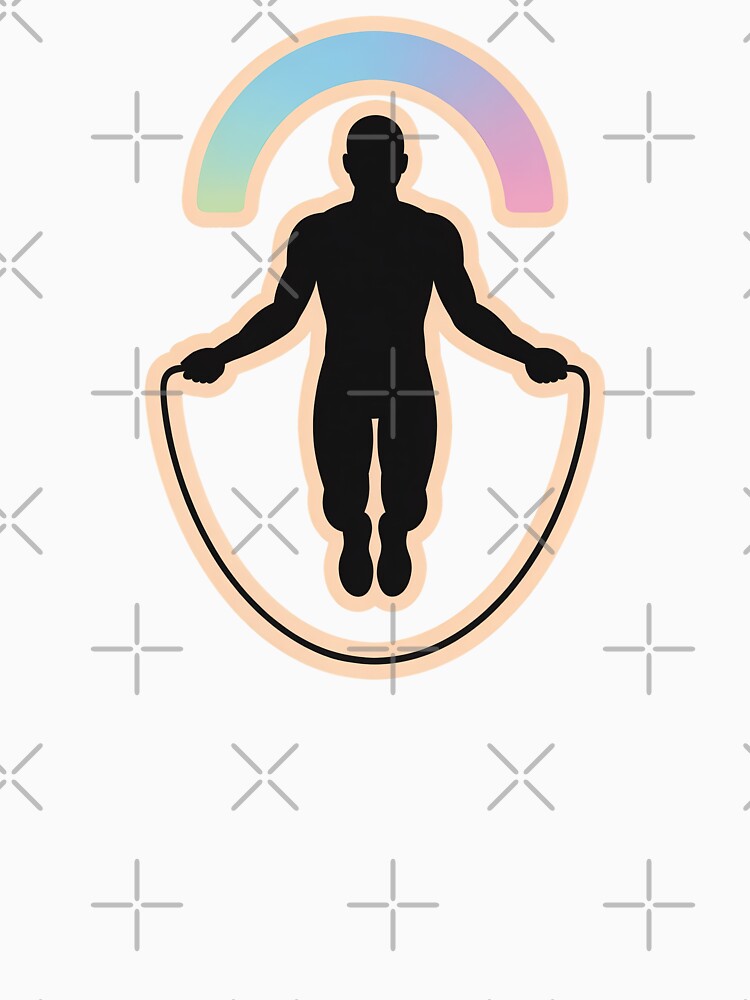Jump Rope Silhouette Minimal Fitness Sticker by TrendMorphic T-Shirts, Hoodie, Sweatshirt | BlankRebels.com (Image 3)