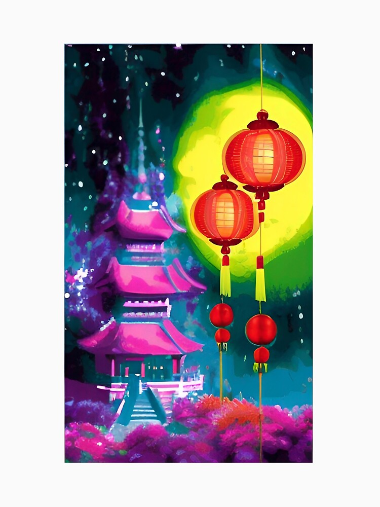 Lunar New Year Chinese House Red Lanterns by rockate T-Shirts, Hoodie, Sweatshirt | BlankRebels.com (Image 3)