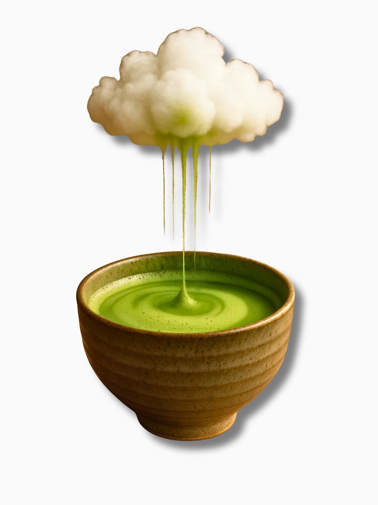 Matcha Cloud – Surreal Green Tea Art Shirt by Kasad Hoodie, Sweatshirt | BlankRebels.com (Image 3)