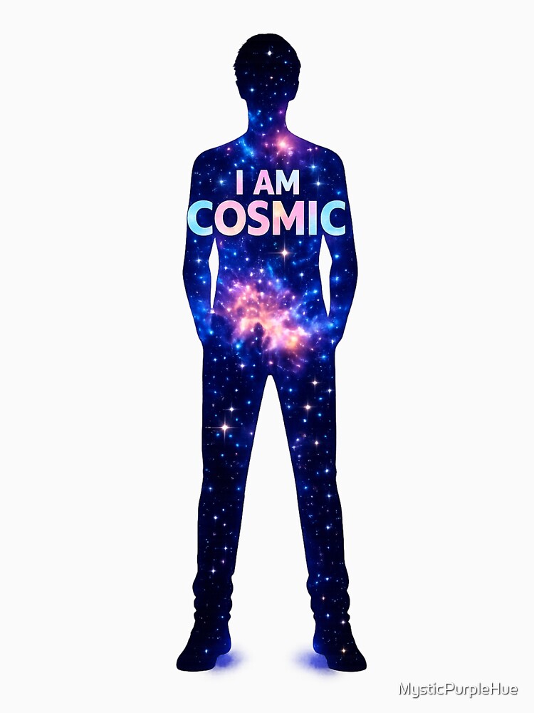 I Am Cosmic – Galaxy Silhouette Affirmation Design by MysticPurpleHue T-Shirts, Hoodie, Sweatshirt (Image 3)