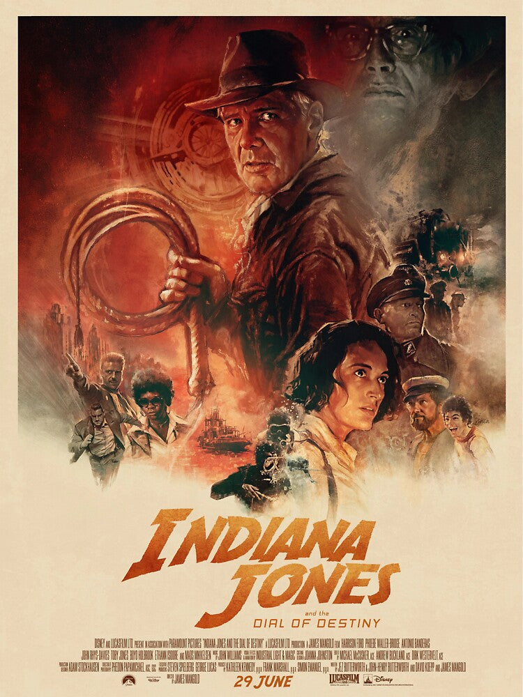 Dial Of Destiny I Vintage Cowboy Movie Poster by drodmetri