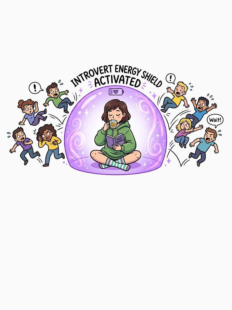Introvert Energy Shield Funny Antisocial Humor by Quiet Mode Studio