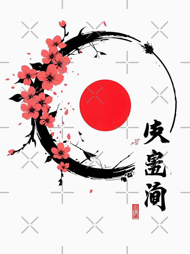 Crimson Ensō Bloom by ShopSpire T-Shirts, Hoodie, Sweatshirt | BlankRebels.com (Image 2)