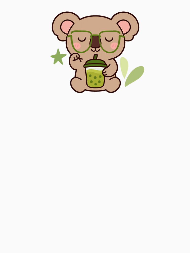 Koala with Matcha Bubble Tea and Green Glasses by happiecatstore T-Shirts, Hoodie, Sweatshirt | BlankRebels.com (Image 2)