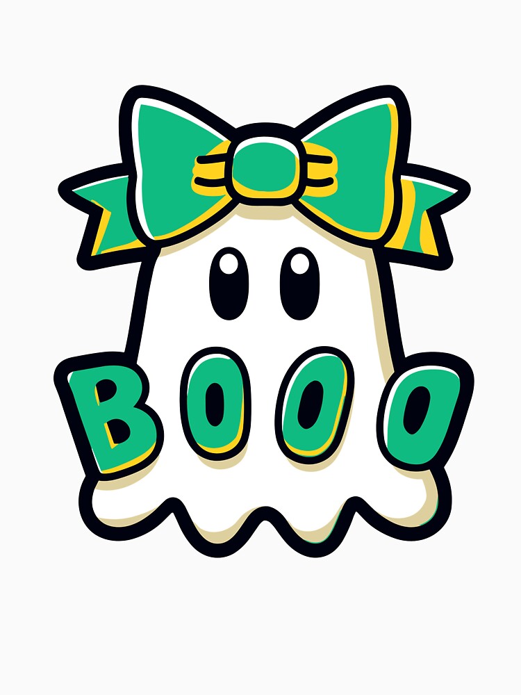 Cute Boo Ghost – Kawaii Halloween Typography Illustration by Horrify T-Shirts, Hoodie, Sweatshirt | BlankRebels.com (Image 3)