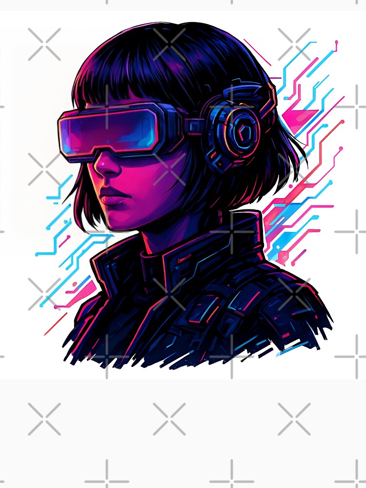 Cyberpunk VR Futuristic Girl by Amr Siam T-Shirts, Hoodie, Sweatshirt | BlankRebels.com (Image 3)