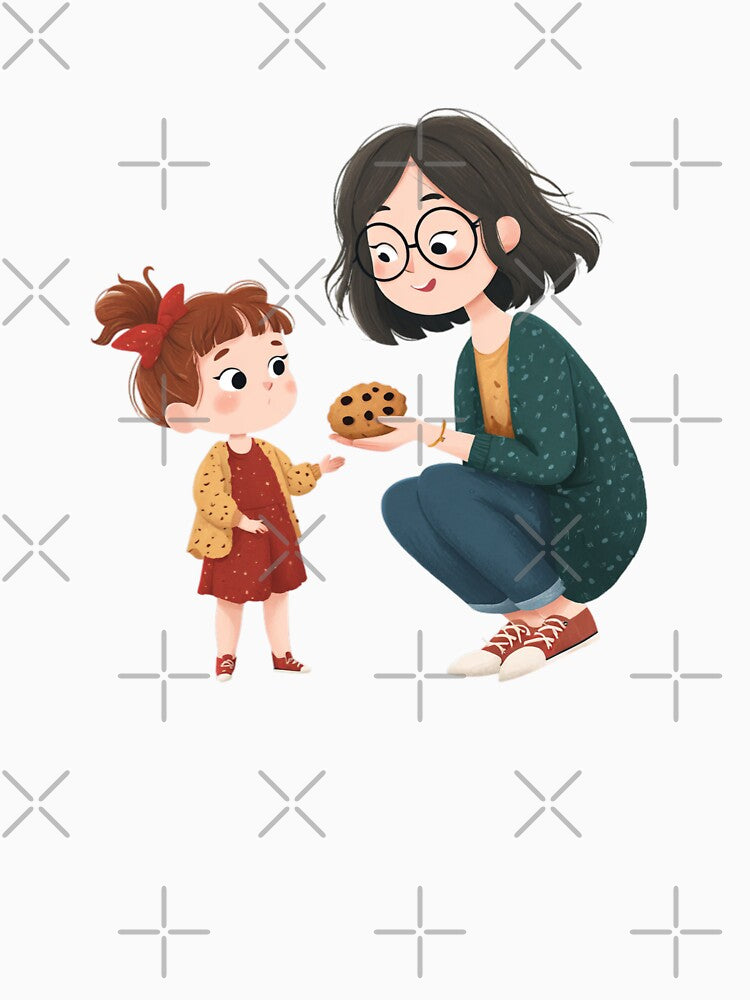 Mother Daughter Cookie Time Cute Mother's Day Illustration by BigStar-Cart T-Shirts, Hoodie, Sweatshirt (Image 3)