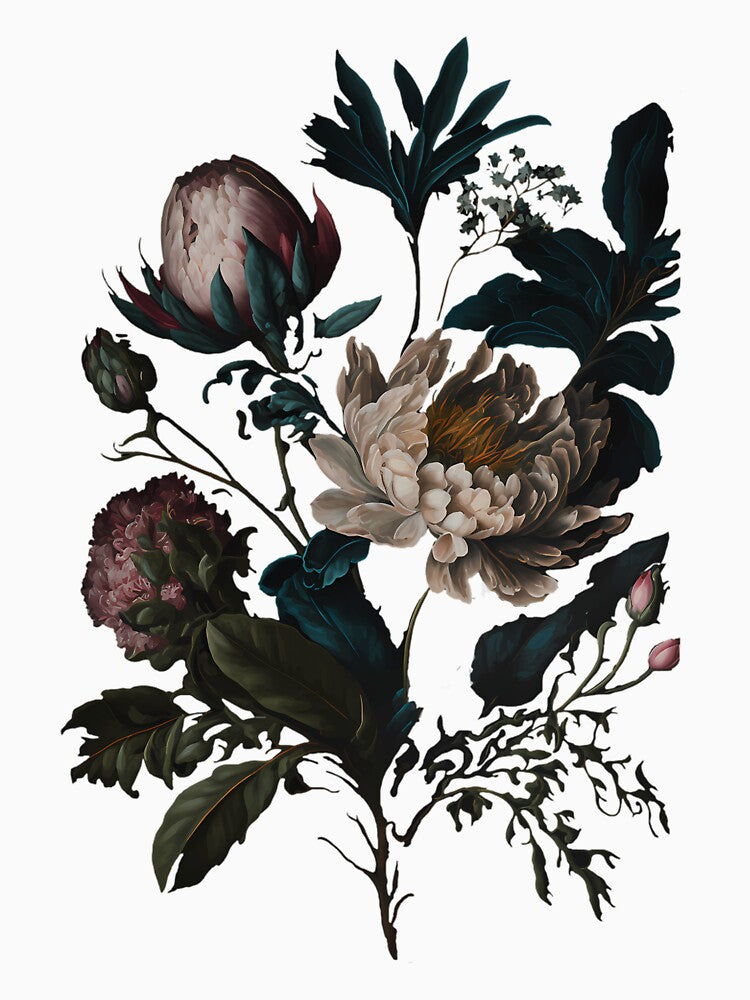Dark Academia Peony Botanical by CeannaFeltyd T-Shirts, Hoodie, Sweatshirt | BlankRebels.com (Image 3)