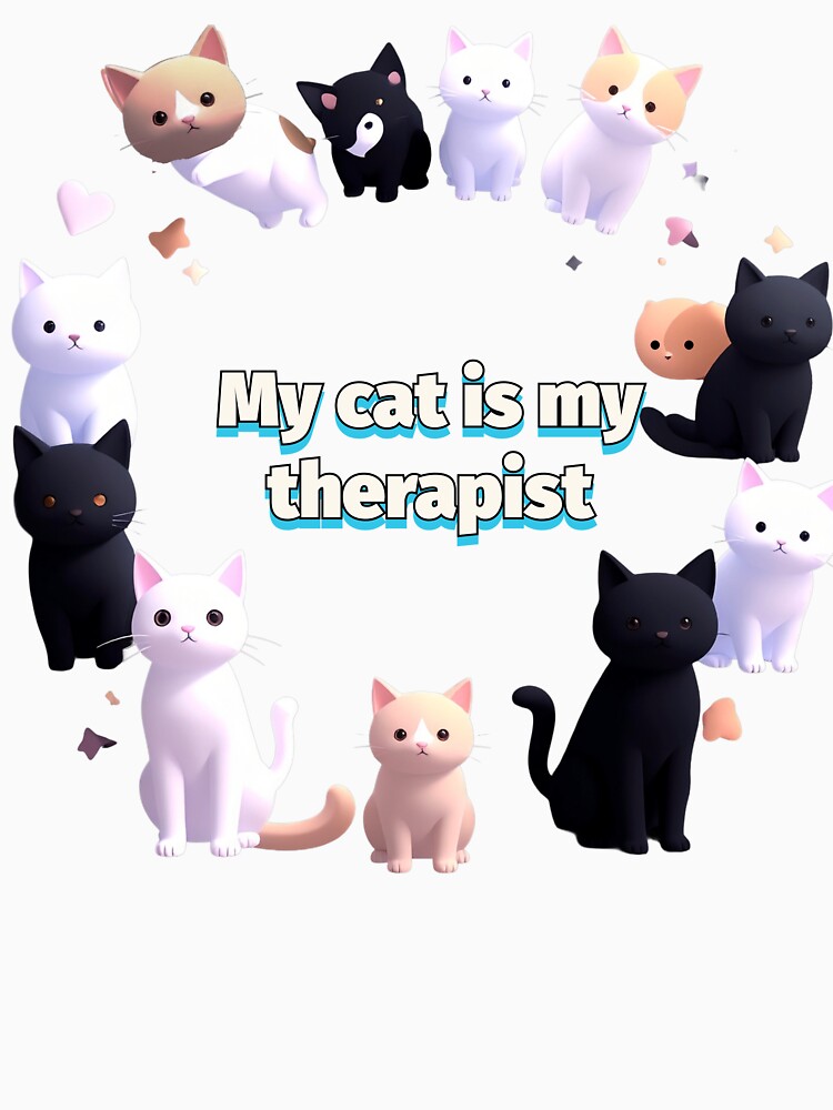 My cat is my therapist by Pixelandfont T-Shirts, Hoodie, Sweatshirt | BlankRebels.com (Image 3)