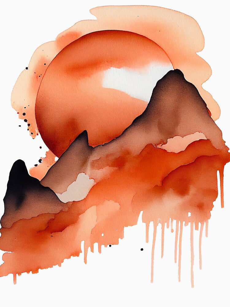 Watercolor Painting Abstract Japandi Design by Christophe Henin T-Shirts, Hoodie, Sweatshirt | BlankRebels.com (Image 3)