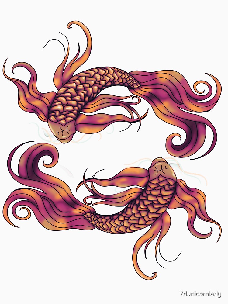 Pisces Be Koi by 7dunicornlady T-Shirts, Hoodie, Sweatshirt | BlankRebels.com (Image 3)
