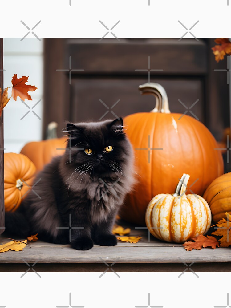 Halloween Persian Cat with Pumpkins by peachculture T-Shirts, Hoodie, Sweatshirt | BlankRebels.com (Image 3)