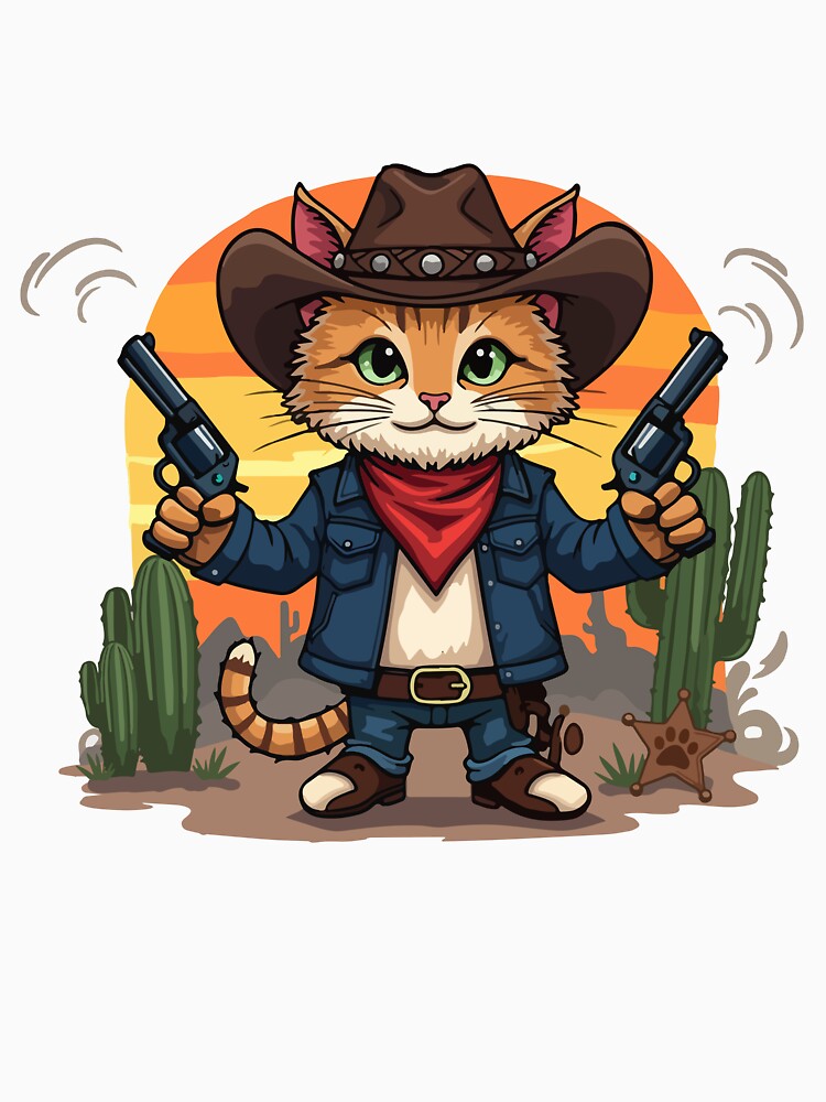 Vintage Meowdy Cat Retro Western Aesthetic Cowboy Humor by fashion-tees Hoodie, Sweatshirt | BlankRebels.com (Image 3)
