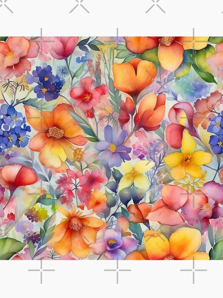 Springtime Floral Blooms 12 : Watercolor Floral Seamless Pattern for DIY Crafts and Home Decor by Shadi Rosenow... (Image 3)