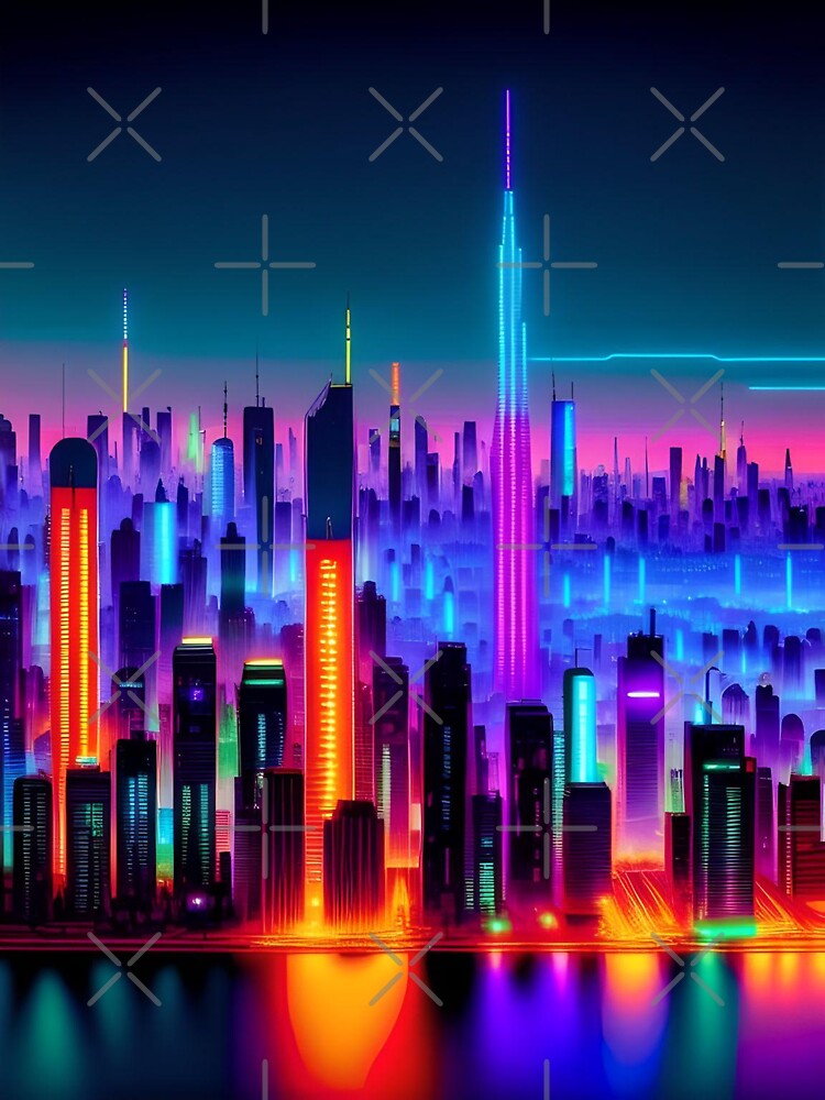 Future Vision: Colorful Urban Landscape & Modern Cityscape by Esterlane T-Shirts, Hoodie, Sweatshirt (Image 3)